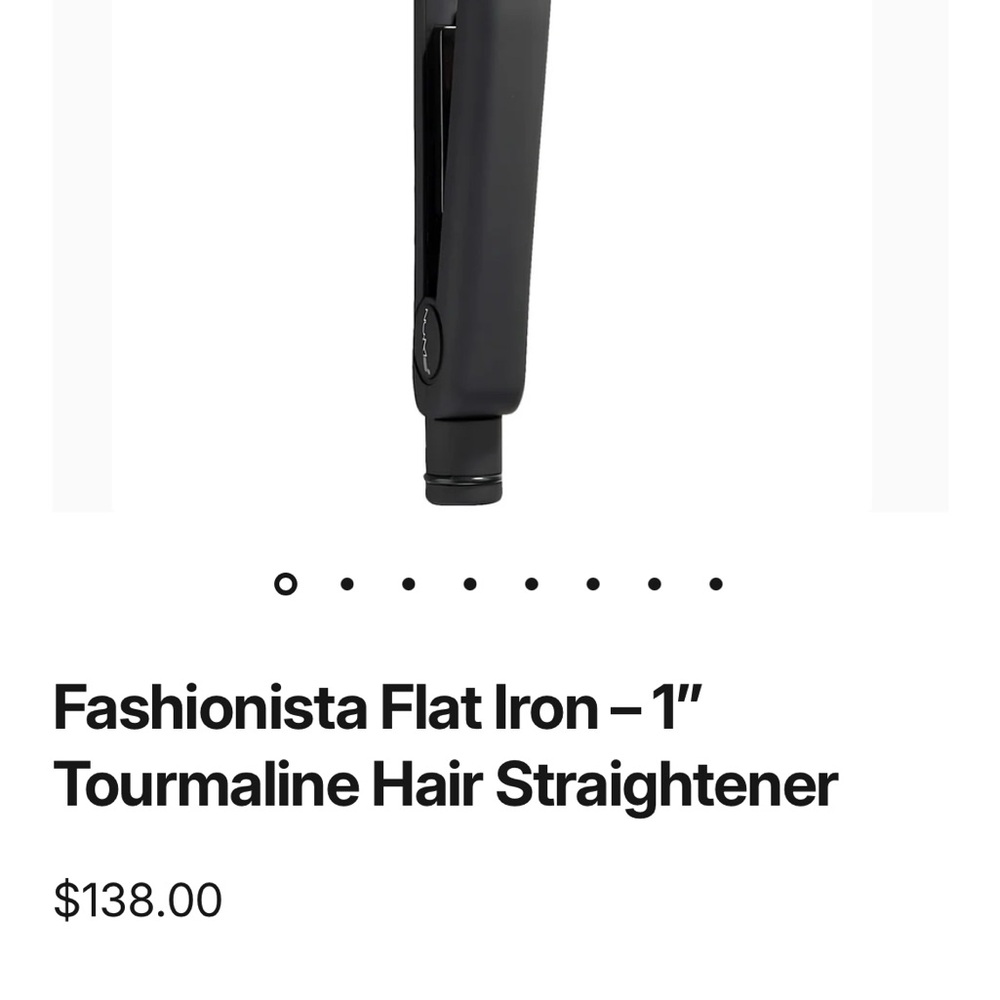 NuMe Fashionista Black Flat Iron – 1” Tourmaline Hair Straightener